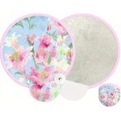 Resim Willowhaven Lily Zarif Çiçekli Mini Katlanır Yelpaze Hafif Taşınabilir Yaz Dekoru 