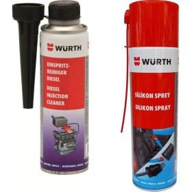 Resim Würth Dizel Yakıt Sistem. ve Enjektör Temizleyici 300 ml + Silikon Sprey 500 ml 2'li Set 