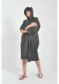 Resim Unisex Su Geçirmez Eva Kumaş Yağmurluk Siyah 