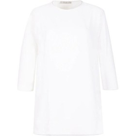 Resim Galaxi Kadın Büyük Beden Önü Şifon Detaylı Penye Bluz 3051016 Ekr 