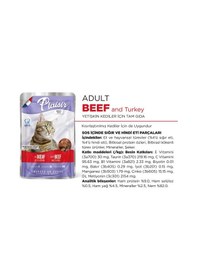 Resim Plaisir Sığır Etli ve Hindili Pounch Yetişkin Yaş Kedi Maması 100 G 