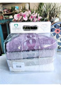 Resim Annem Bukle Jakarlı 50x90 Cm. Çeyizlik El Ve Yüz 4'lü Lüks Havlu Seti Özel Çantalı Amblajında Dominic Diğer 