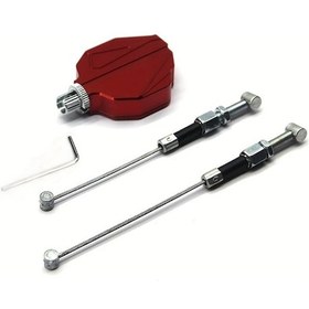 Resim Hightower Kırmızı Universal Motosiklet Dirt Bike Stunt Debriyaj Kolu Kolay Çekme Sistemi Cafe Racer Bobber 