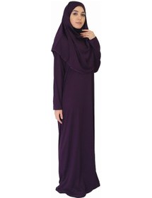 Resim Zehranaz Namaz Elbisesi Koyu Mor Fermuarsız Namaz Elbiesi Çok Renkli 