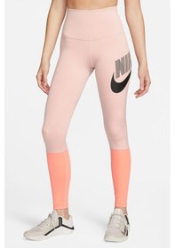 Resim Nike One High Waisted Training Leggings Yüksek Belli Toparlayıcı 2cepli Tayt Pembe 