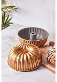 Resim Griss Hardstone 24 cm Döküm Kek Kalıbı Gold 