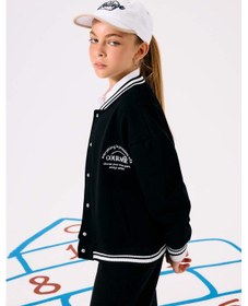 Resim Defacto Kız Çocuk Okula Dönüş Slogan Baskılı Bisiklet Yaka Kalın Sweatshirt Kumaşı Hırka F2194a825aubk81 Siyah 