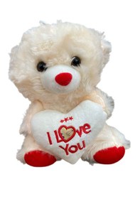 Resim I Love You Yazılı Kalpli Yastıklı Peluş Ayı 20 Cm 1 Adet 