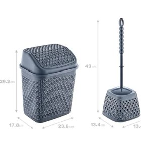 Resim Uray Home Katre Çöp Kovası ve Klozet Fırçası 