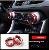 Resim Dashanshop Toyota Rav4 Rv4 2020-2023 Klima Düğmeleri Kırmızı Işıklı 2 Parça Set 