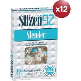 Resim Süzen92 Sigara Ağızlığı Filtresi Slender 12 Adet 