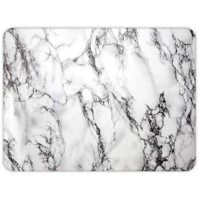 Resim 10001503001 Beyaz Mermer Görünümlü Cam Kesme Tahtası, 30CM x 40CM 