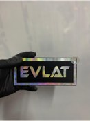 Resim HBSİ SİYAH RENK ÜZERİ HOLOGRAM RENK EVLAT YAZILI VANTUZLU CAM SÜSÜ 