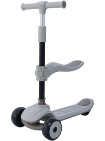 Resim Prego Bluetooth Özellikli Işıklı Katlanabilir Nitro Scooter Bej 