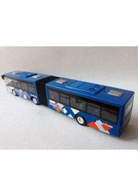Resim Model Otobüs Oyuncak Körüklü Otobüsü Kırılmaz Metrobüs Lacivert 