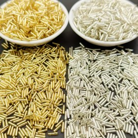 Resim 2000 Adet/1000 Adet Altın ve Gümüş Uzun Tüp Cam Boncuklar, 2x6mm Moda Aralayıcı Boncuklar, DIY Kolye ve Bileklik Yapımı İçin Uygun, Takı Malzemeleri, Aile ve Arkadaşlar İçin Hediye 