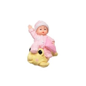 Resim Decotown Hediyelik Sevimli Pembe Bebek Biblo Polyester Süs Eşyası 