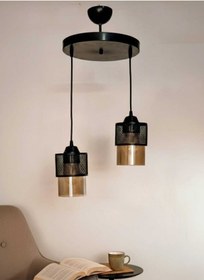 Resim Vianna 2li Siyah Sarkıt Bal Rengi 