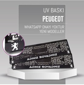 Resim Peugeot Eski Logo Plakalık, 2 Adet Premium Uv Baskı, Plakalıkhane 