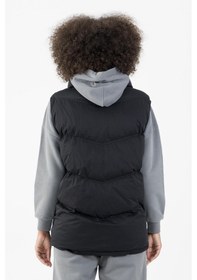 Resim Maraton Sportswear Oversize Kadın Dik Yaka Kolsuz Basic Siyah-siyah Yelek 22955-siyah-siyah Siyah - Siyah 