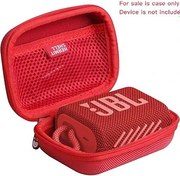 Resim Hermitshell Taşınabilir Bluetooth Hoparlör JBL Go 3/JBL Go 4 için Sert Kapak (Kırmızı) 