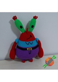 Resim Amigurumi Oyuncak Bay Yengeç Sunger Bob Arkadaşları 35 CM 