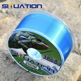Resim SIIUATION 200m/218yd Mavi & Gri Naylon Balıkçılık Hattı - Süper Esnek, Aşınmaya Dayanıklı, Solmayan, Tatlı Su ve Tuzlu Su Balıkçılığı için Pürüzsüz 