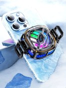 Resim Datastar Hız Kontrollü Radyatör Fanı Güçlü Soğutma Manyetik Oyun Telefonu Soğutucusu 