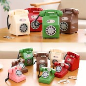 Resim Büyük Kapasiteli Vintage Telefon Para Kutusu Dekoratif Hediye, Plastikten Yapılmış Yaratıcı Retro Para Kutusu, Tatil ve Doğum Günü Hediyeleri İçin Uygun. 