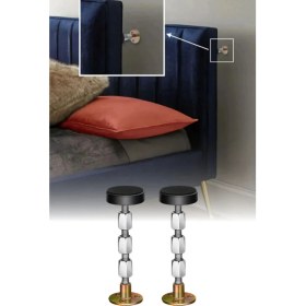 Resim Omilife 2'li Yatak Başlık Sabitleyici Baza Duvar Dayama Ses Önleyici Aparat 8-11 cm 3 Vidalı 
