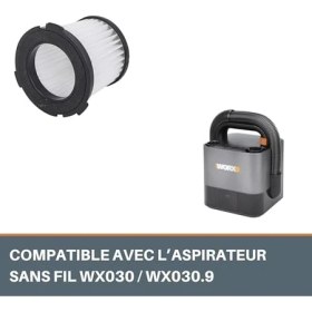 Resim Worx The WA6077 Hepa Filtre Cubevac WX030 Compact Elektrikli Süpürge, Beyaz 
