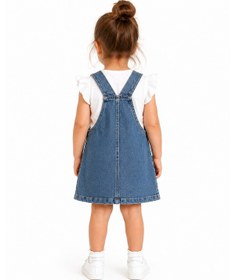 Resim Tucankids Kız Çocuk Çilek Nakışlı Kot Jile Elbise Kot Mavi 