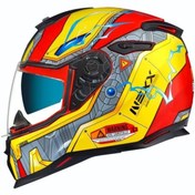 Resim Nexx Sx.100 Gıgabot Kapalı Kask Kırmızı-sarı 