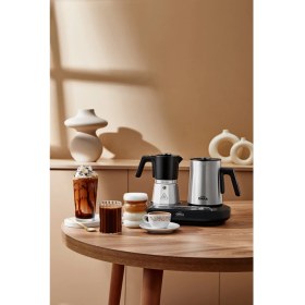 Resim Krom Moka Pot Kahve Makinesi, Karıştırıcı, Italyan ve Türk Kahvesi, Okka Rich OK0027 