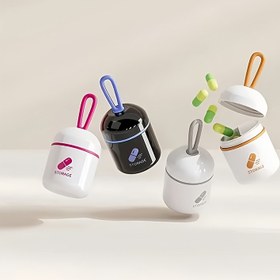 Resim 1'li Paket Awaoko Taşınabilir Çift Bölmeli Hap Organizatör Kutusu - Sızdırmaz Kapaklı ve Zincirli, Vitaminler için Şeffaf Açıklıklı İlaç Saklama Kutusu - Seyahat, Ev veya Günlük Kullanım İçin Uygun - Beyaz/Pembe/Kırmızı/Gri Renk Seçenekleri, Dayanıklı Plastik Malzeme, Kompakt Tasarım, Güvenli Kapatma, Sağlık Bilincine Sahip Kullanıcılar İçin İdeal 