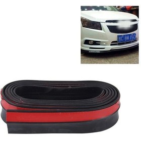 Resim Sones Evrensel 2.5 M Araba Ön Ön Tampon Splitter Spoiler Etek Yapışkan Koruyucu Siyah 