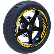 Resim Reflektif Koyu Sarı Moto GP İç Dış Jant Şeridi Takım Sticker Çınar Extreme 