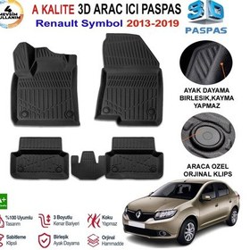 Resim Renault Symbol 3d Paspas Havuzlu Pro 2013-2019 Arası 