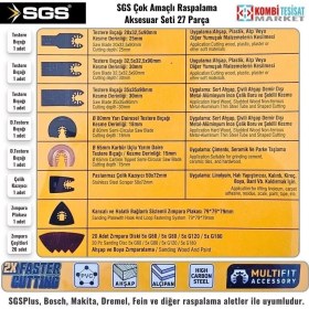 Resim Sgs 1880 Raspalama Seti 27 Parça 