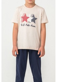 Resim U.s. Polo Assn. Erkek Çocuk Beyaz Pijama Takım 5274-49847 Beyaz 