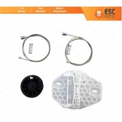 Resim Renault Clio MK2 Symbol 1 7700434304 İçin Sağ Arka Cam Kriko Seti 