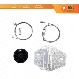 Resim Renault Clio MK2 Symbol 1 7700434304 İçin Sağ Arka Cam Kriko Seti 