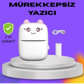 Resim byzm Kablosuz Mini Cep Yazıcısı Bluetooth Destekli 1200mAh Bataryalı 