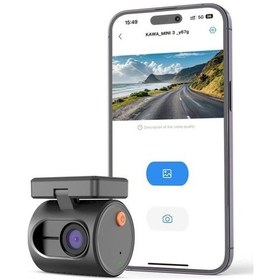Resim Tiny Dash Cam 1296p Qhd Mini Araba Kamerası, Ses Kontrolü, Süper Gece Görüşü 
