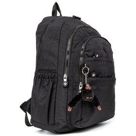 Resim Çok Gözlü Maymun Figürlü Kırınkıl Sırt Çantası Siyah-695 Siyah 