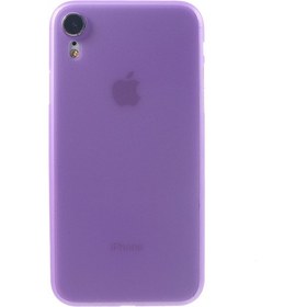Resim iPhone XR 6.1 inç İçin Ultra İnce Mat Sert Telefon Kılıfı Mor 