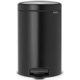Resim Brabantia Newıcon Matt Black Pedallı Çöp Kutusu 12L Siyah 