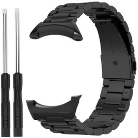 Resim Lemestar Suunto Core İçin Çift Tuşlu Üç Pırlanta Somunlu Çelik Kordon - Siyah, Ayarlanabilir, Dayanıklı Ve Kol Büyüklüğüne Uyumlu 