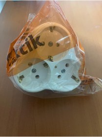 Resim FETİH Topraklı Üçlü Fiş Priz Yonca Golyat 3lü Adet 