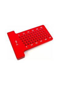 Resim Alüminyum T Tipi Ahşap Çizici - 6061 Allyüminyum, 5mm Delik Mesafesi, Mini Boyut, Kırmızı 